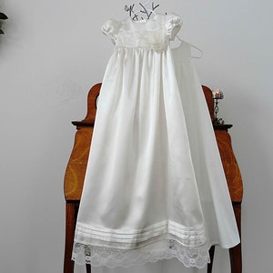Christening Gown with Slip, Heirloom Baptismal Gown, Christening Bonnet, Christening Blanket, Infant Baptism Gown