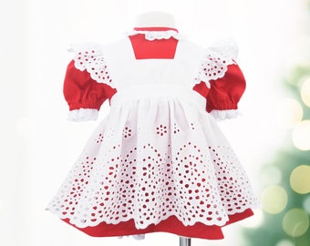 Baby Toddler Pinafore Dress Set, Infant Pinafore, Childs Dress Pinafore, Baby Bloomers