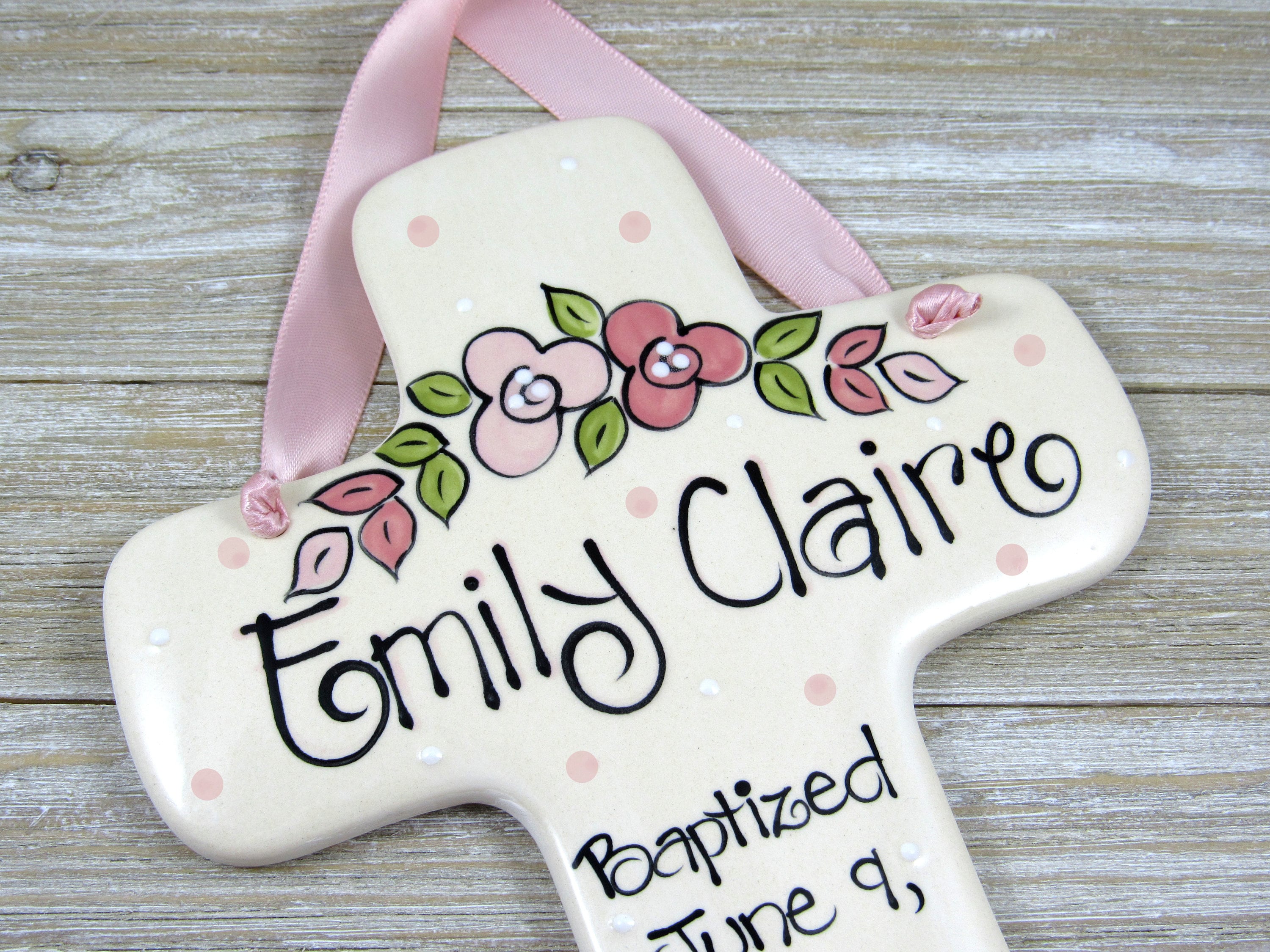 Baptism Gifts for Girls // Personalized Baptism Cross with Etsy
