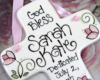 Personalized Baby Dedication Gifts for Girls // Personalized Dedication Cross