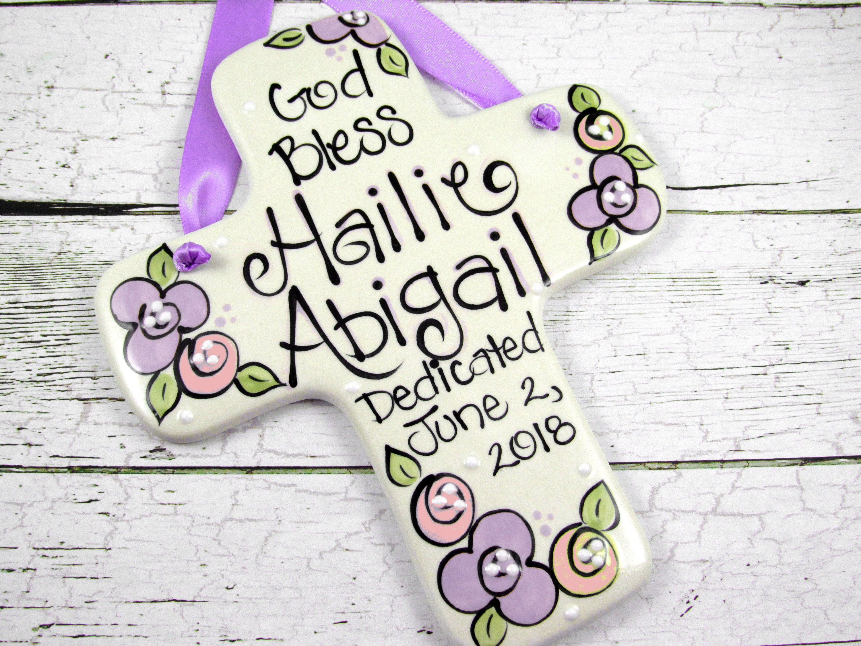 Personalized Baby Dedication Gifts // Personalized Cross in Etsy