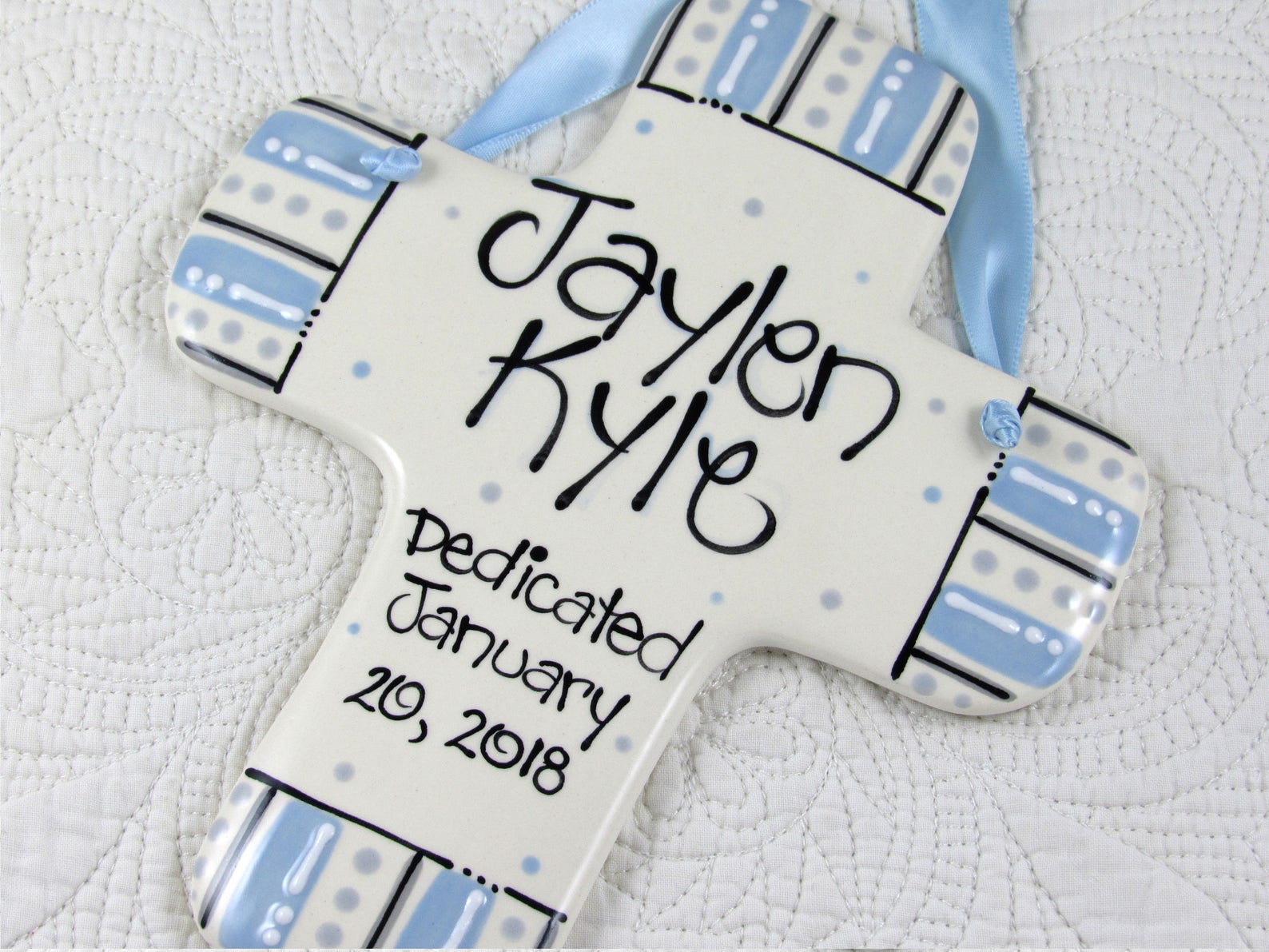 Baby Boy Dedication Gifts // Personalized Dedication Cross in Etsy