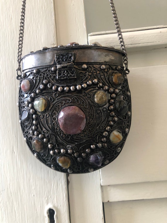 1970s Sajai Metal Purse Boho Accessory