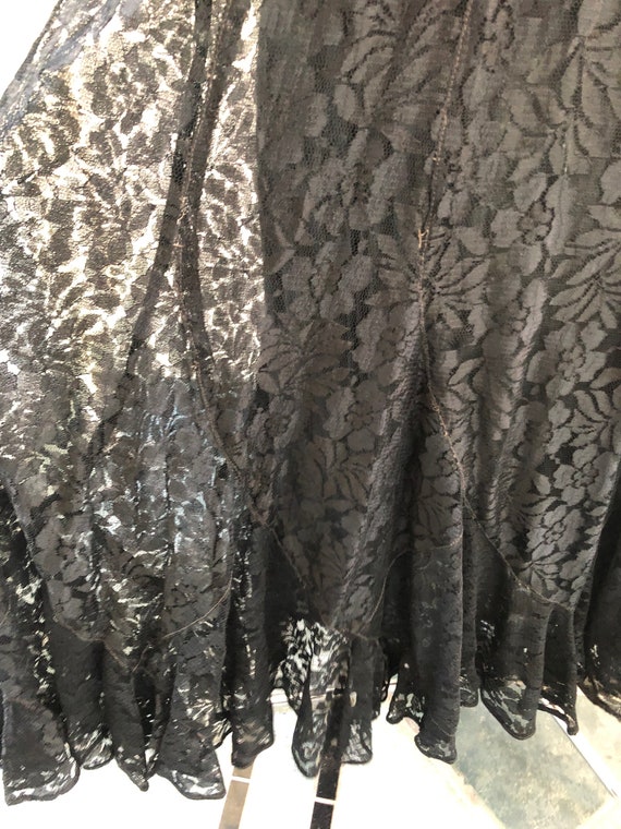 Vintage Black Lace Dress 90s does 30s dress Nosta… - image 9