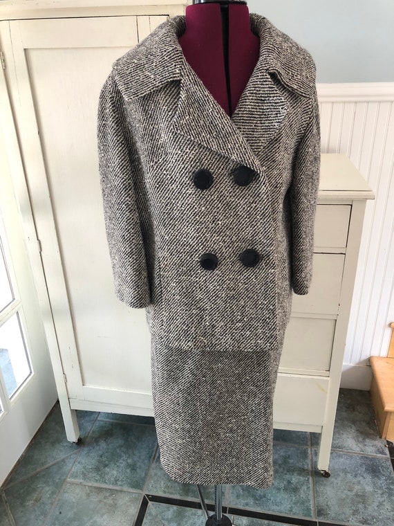 Lilli Ann Suit | 60s Grey Wool Tweed Suit Jacket … - image 6