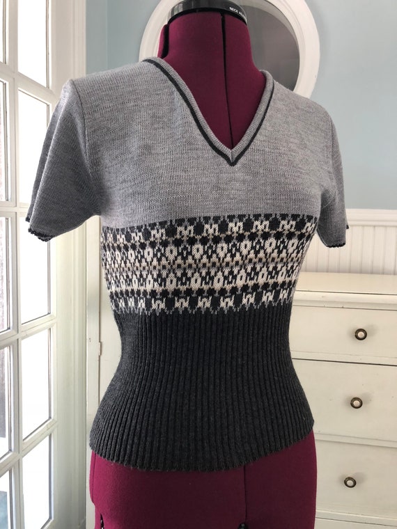 80s does 40s Tennis Sweater Small - image 2