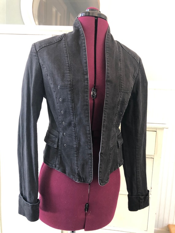 Banana republic black denim deals jacket