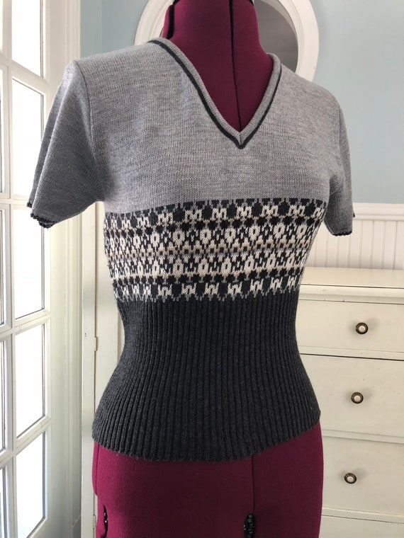 80s does 40s Tennis Sweater Small - image 1