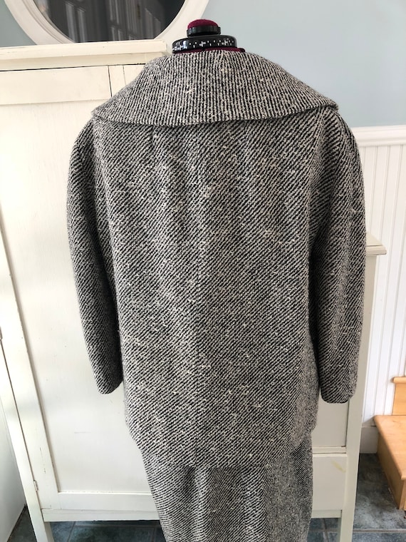 Lilli Ann Suit | 60s Grey Wool Tweed Suit Jacket … - image 7