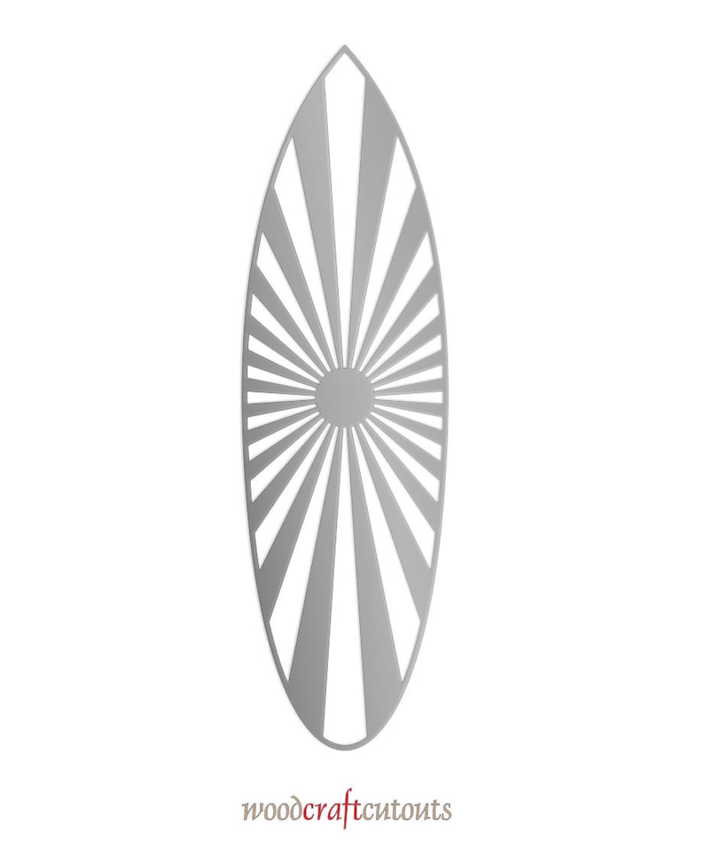 36 Sunburst Surfboard Stencil fits our 36 MDF Etsy