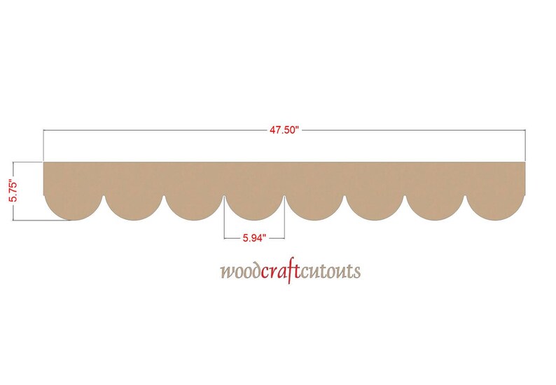 Pack of Scalloped Wood Molding Trim / Unfinished / Trim / Wall Etsy