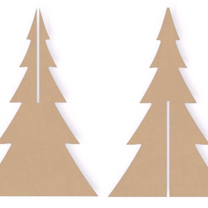 12 Interlocking Standing Wooden Christmas Tree Cutout Etsy