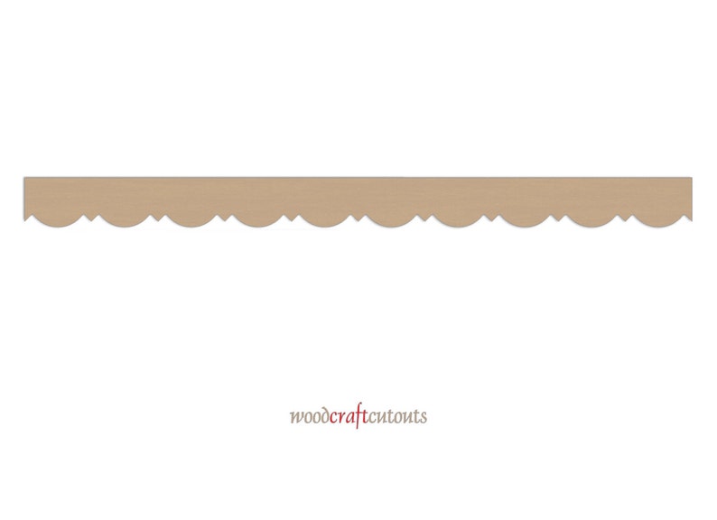 3Pack of 48 Unfinished Wooden Scalloped Molding Trim Etsy