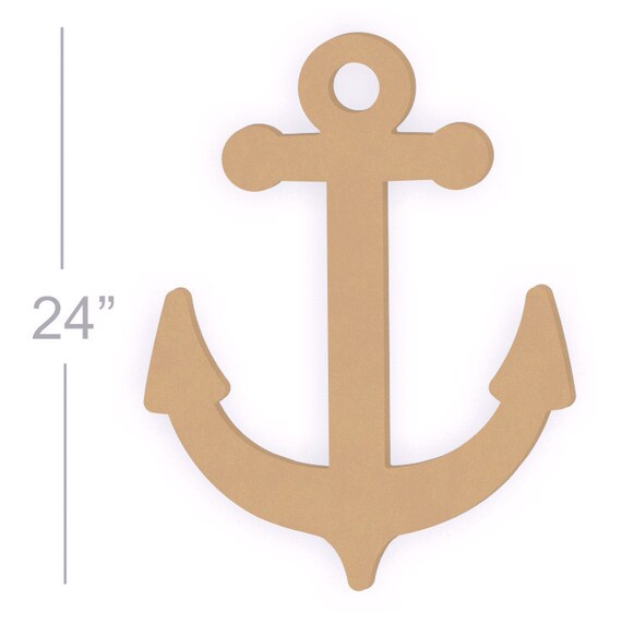 24 Inch Unfinished Wooden Anchor Mdf Wood Cutout