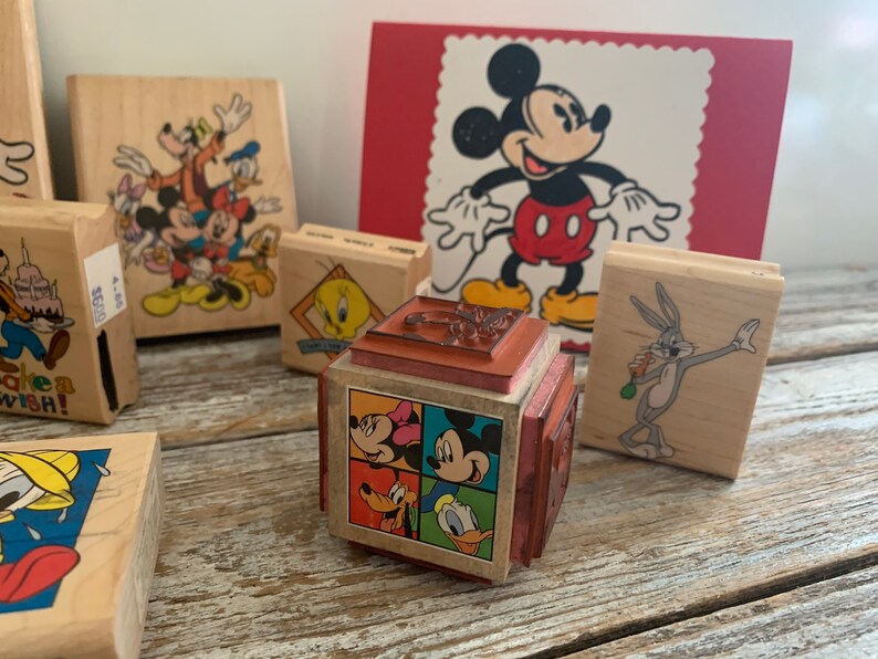 Lot of 11 Disney Rubber Stamps Mickey Minnie Mouse Donald Duck Etsy
