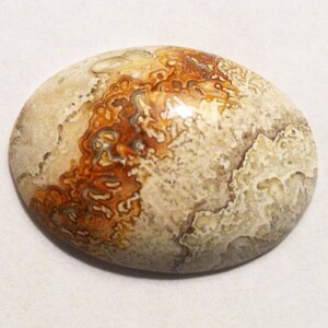 Cabochon ovale de 30X22X6.5mm d’Agate mexicaine