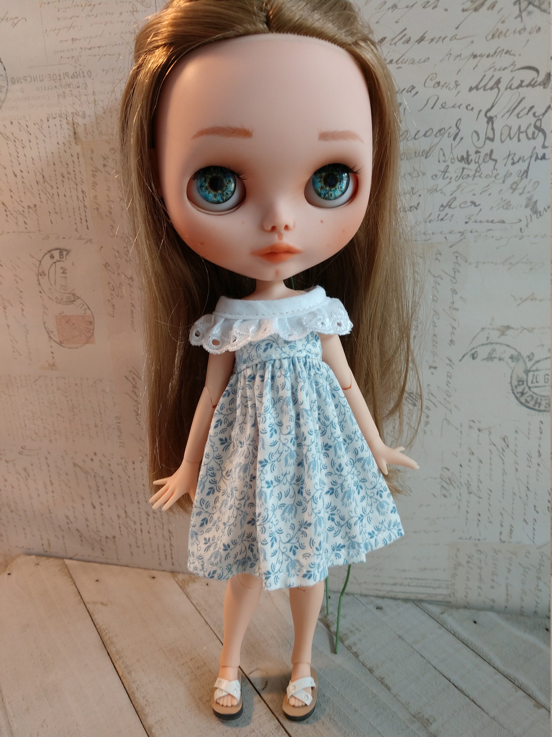 green dress with lace suit for blythe doll licca DOLLS