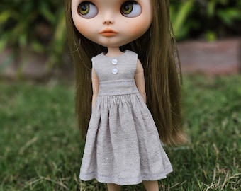 Blythe Doll Natural Linen Dress