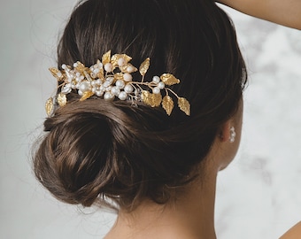 Wedding hair comb /gold and silver version/