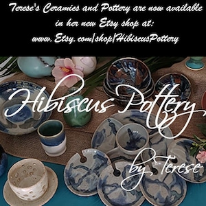 Handmade Ceramics by Terese Now Available in Her New Etsy Shop = See Details