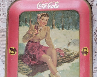 Coca Cola Tray 1941 Skater Girl (Jef) Coca Cola Tray 1941 Skater Girl (Jef)