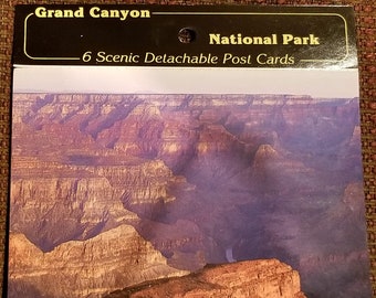 Conjunto de postales del Parque Nacional del Gran Cañón - 6 postales vintage desmontables - Paquete de postales vintage en perfecto estado