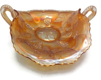 フェントン マリーゴールド カーニバル ガラス バタフライ ボンボン