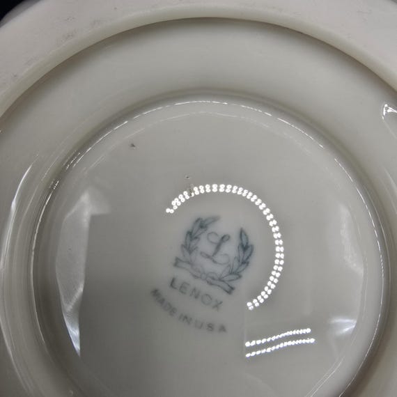 希少なヴィンテージ レノックス ロータス ボウル：ゴールドトリム 8