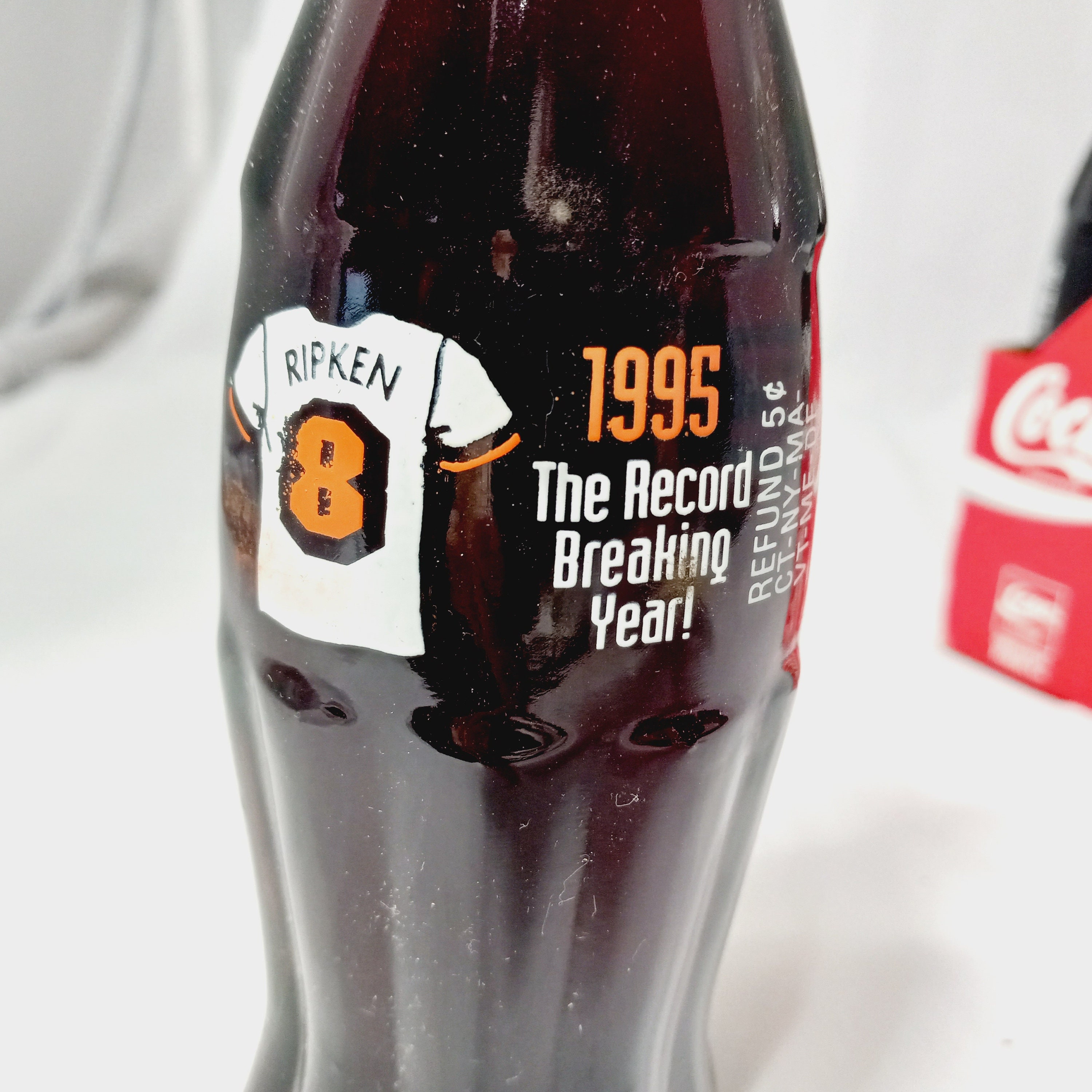1995 Coca Cola Six-pack of 8 Oz Glass Bottles - Record Breaking