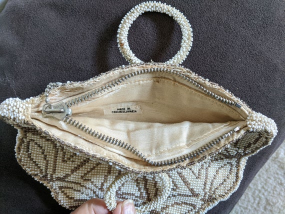 Unique Evening Bag - 1930s Antique Beaded Purse -… - image 7