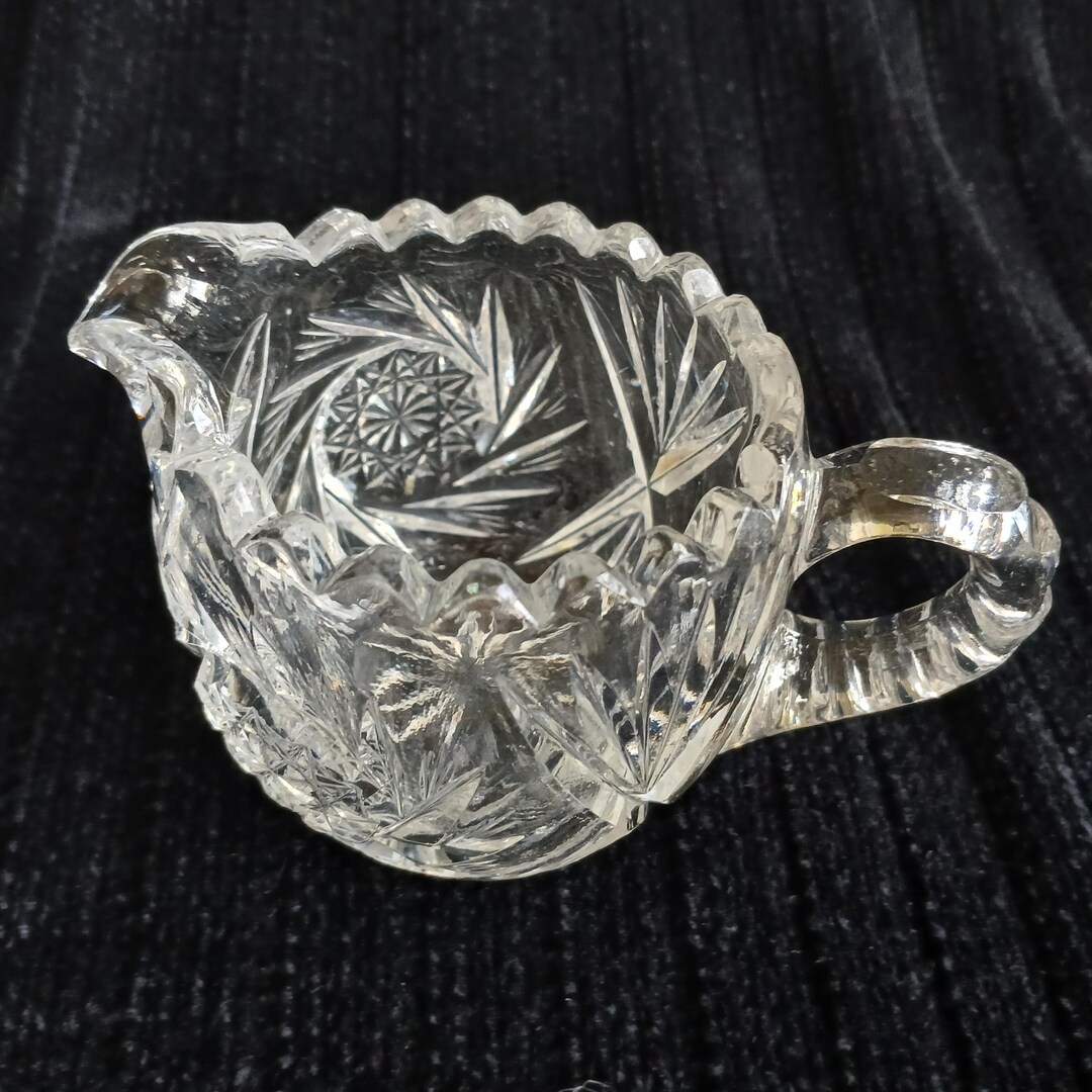Vintage Cut Glass Creamer