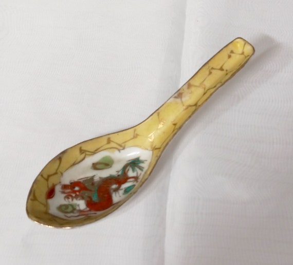 Vintage Traditional Asian Style Metal Soup Sauce Ladle Spoon