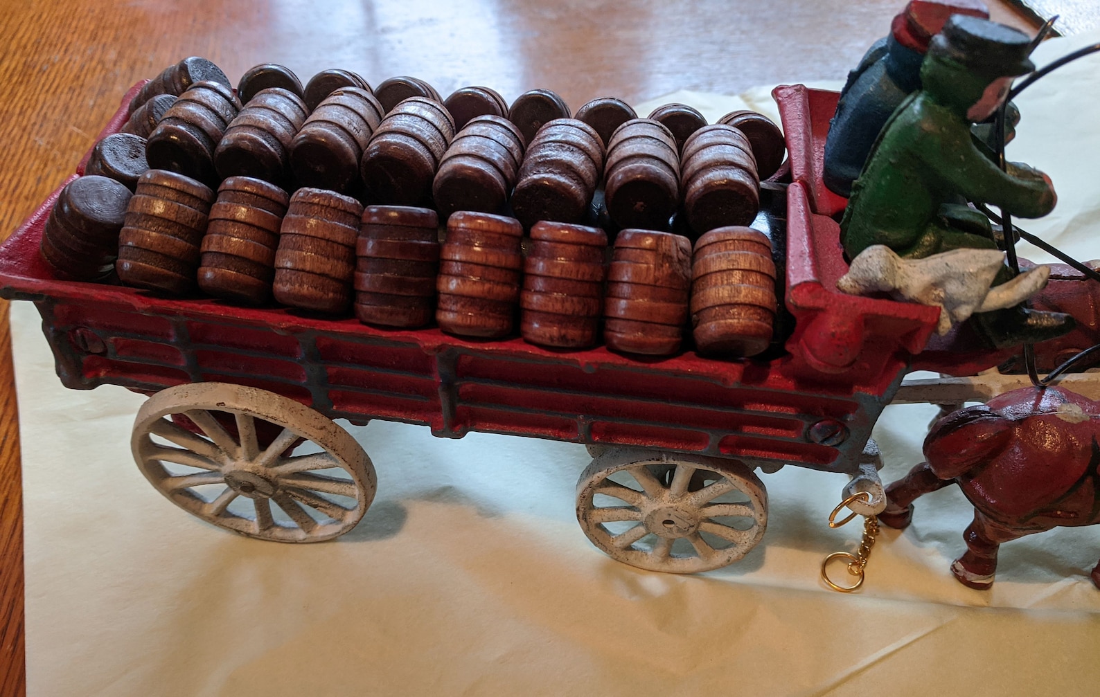 Vintage Cast Iron Beer Wagon with 8 Horses Harnesses 2 | Etsy