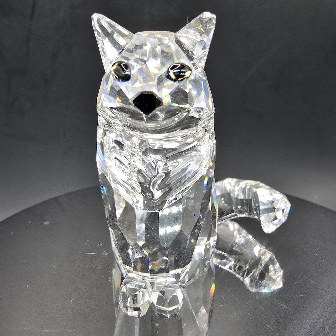 Swarovski クリスタル ネコ 置物 Vintage Swarovski Crystal Cat – Peaceful Countryside Collection