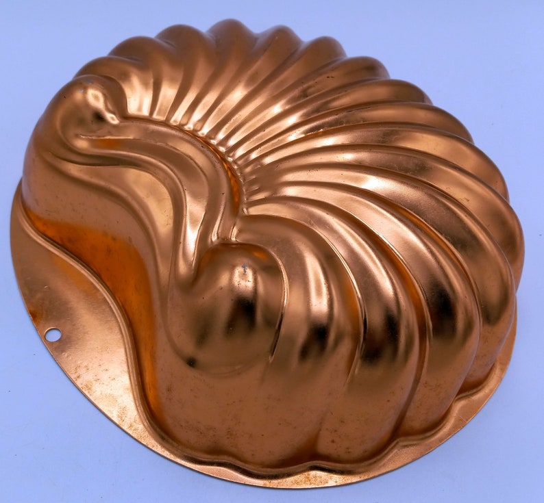Copper Jello Mold Large Shell Pattern Retro Kitchen Gelatin Etsy