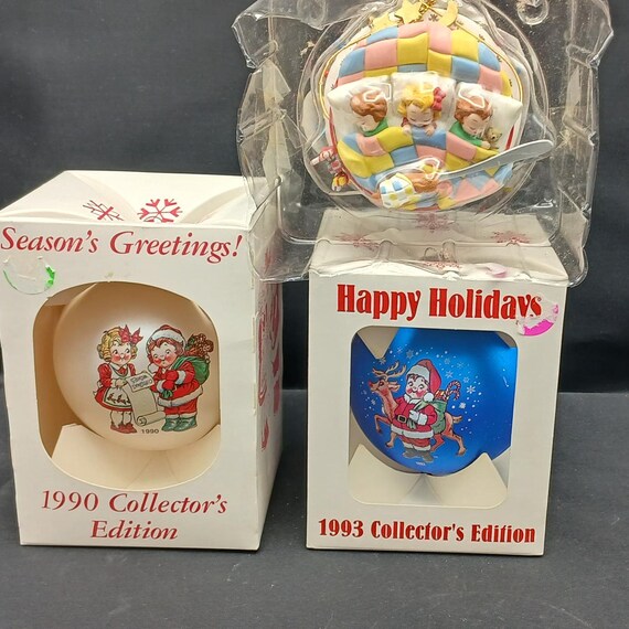 1990s Campbell Soup Kids Christmas Ornaments: Nostalgic Set of 3