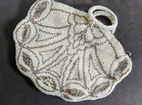 Unique Evening Bag - 1930s Antique Beaded Purse -… - image 8