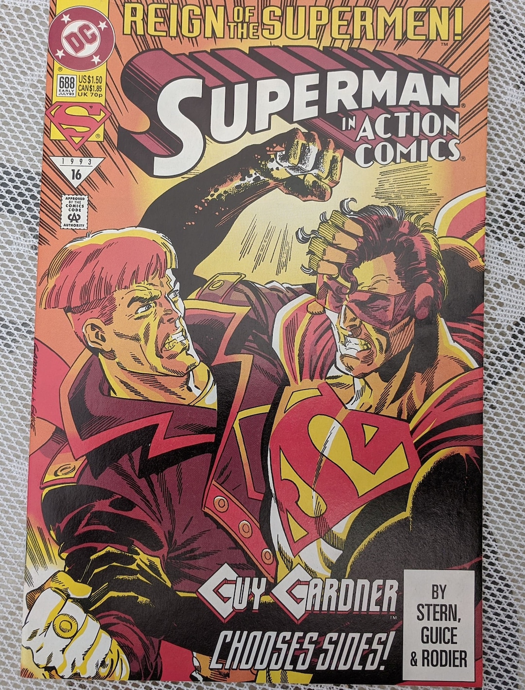 Superman in Action Comics Issue No. 688 DC Comics Early July 1993