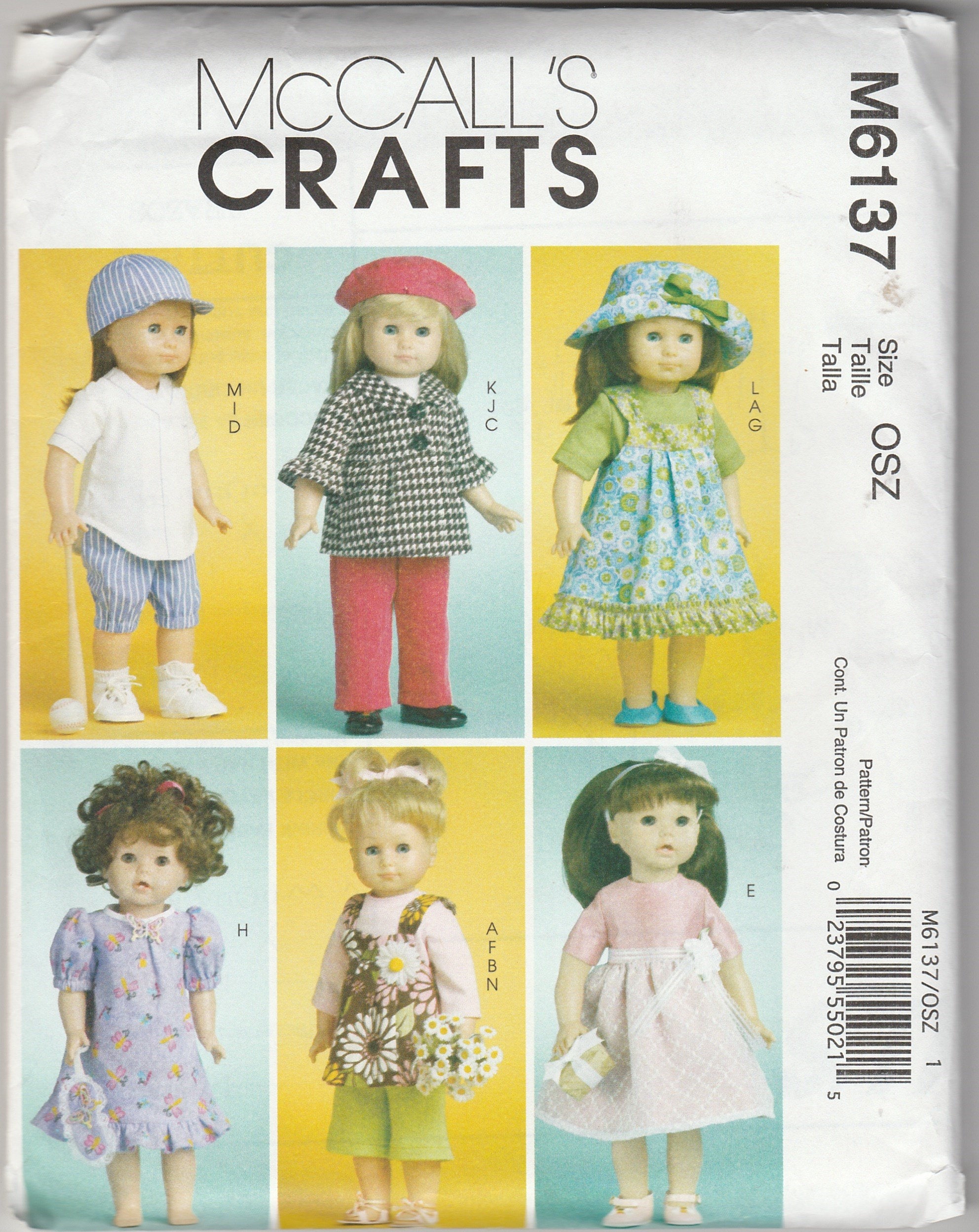 Play and Dress Clothes Patterns for 18 Doll Clothes 