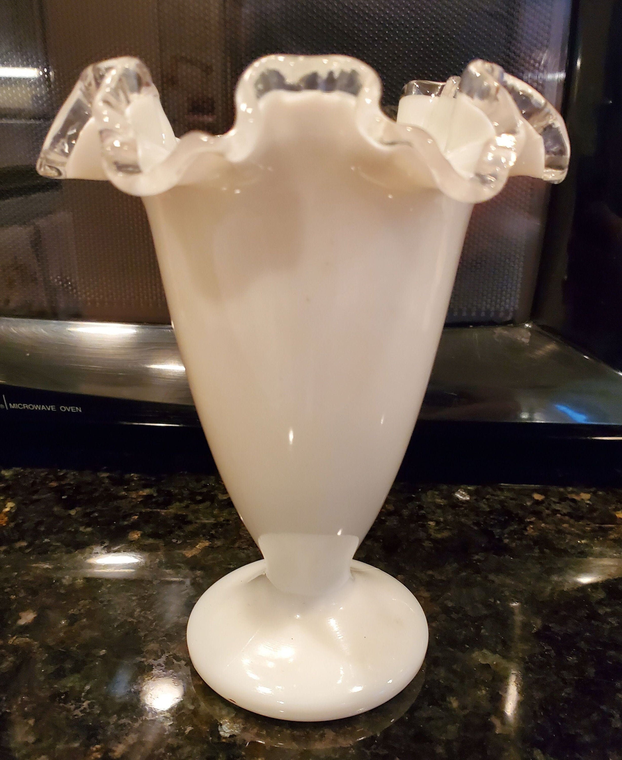Fenton フェントン Silver Crest シルバークレスト 花瓶 花柄
