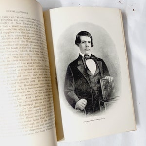 John Sherman&#39;s Recollections, Autobiography in 2 Volumes, Copyright 1895, Gilt Edged Pages, Antique Leather Bound Book