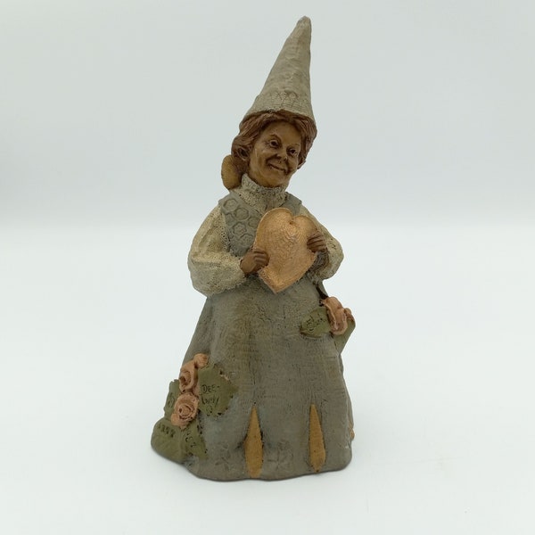 Tom Clark Gnome Woodland Spirit Dee Lovely - Cairn 1987 Figurine Dee Lovely - Retired Tom Clark Valentine Statue - Collectible Figurine