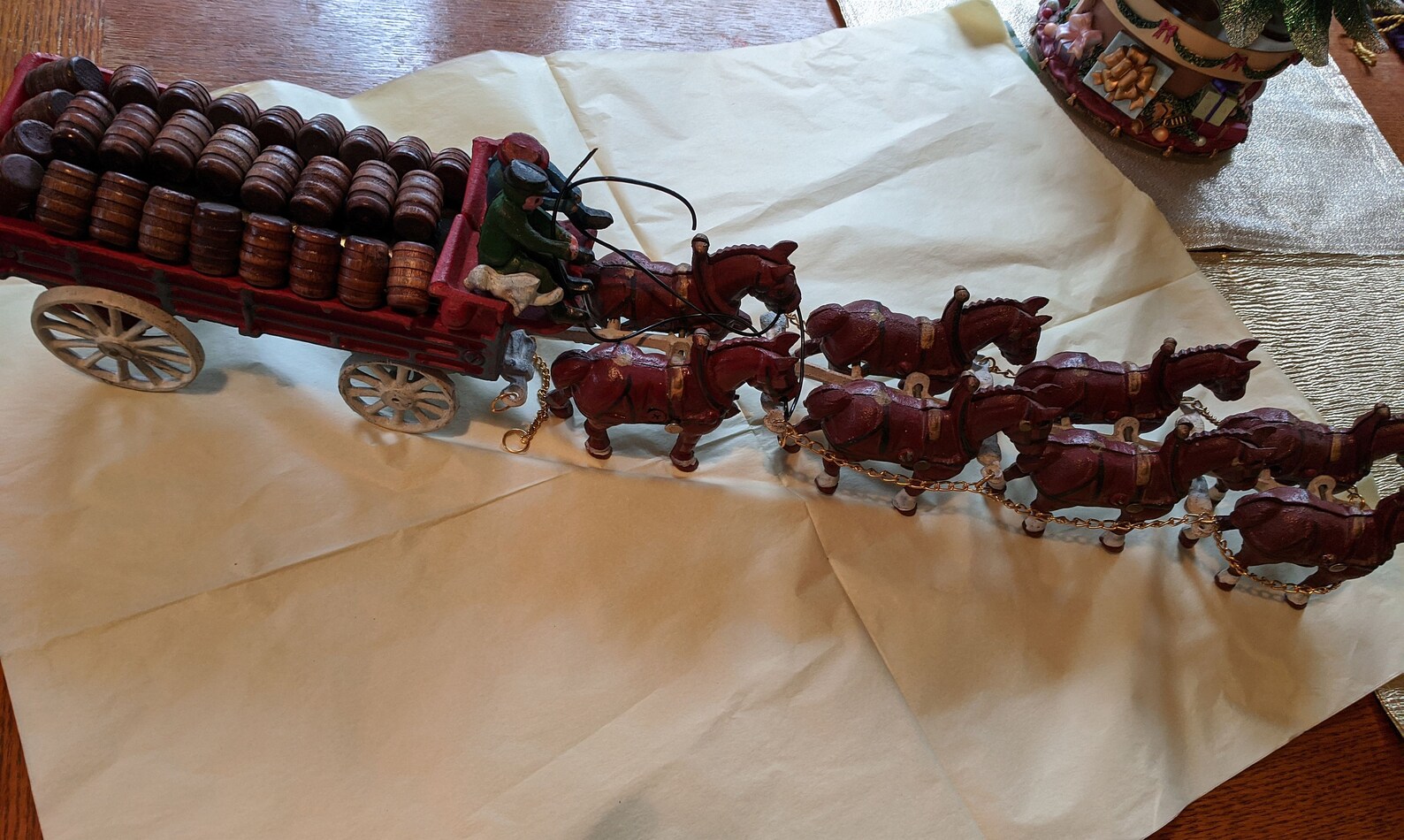 Vintage Cast Iron Beer Wagon with 8 Horses Harnesses 2 Etsy