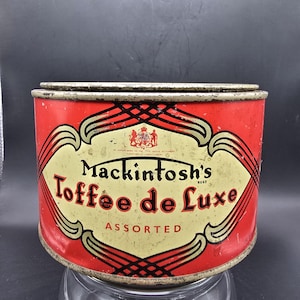 Vintage Mackintosh&#39;s Toffee Tin: Royal Warrant Collectible Storage Box