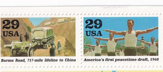 切手ヴィンテージ 第二次世界大戦、1941年: 世界は戦争状態に - USPS記念郵便切手 - 地図