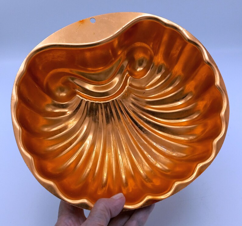 Copper Jello Mold Large Shell Pattern Retro Kitchen Gelatin Etsy