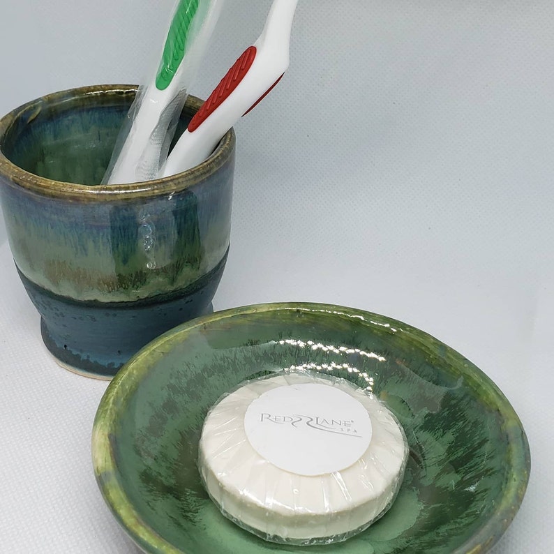Seafoam Green Handmade Ceramic Bathroom AccessoriesThrown Etsy