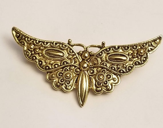 Vintage Gold Tone Butterfly Brooch by  display picture 2