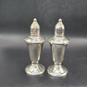 Salero y pimentero vintage Duchin de plata de ley: con peso, de fabricación belga