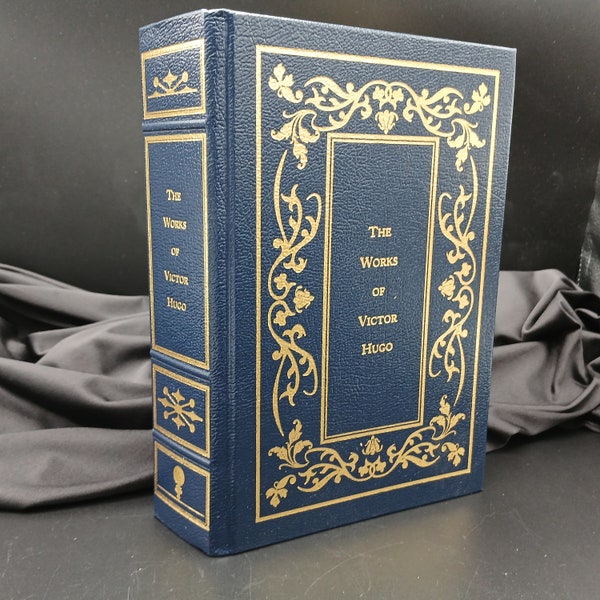 The Works of Victor Hugo, Published by International Collectors Library 2001, Faux Blue Leather and Gilt Hardback Book, 2 Novels Gift Book